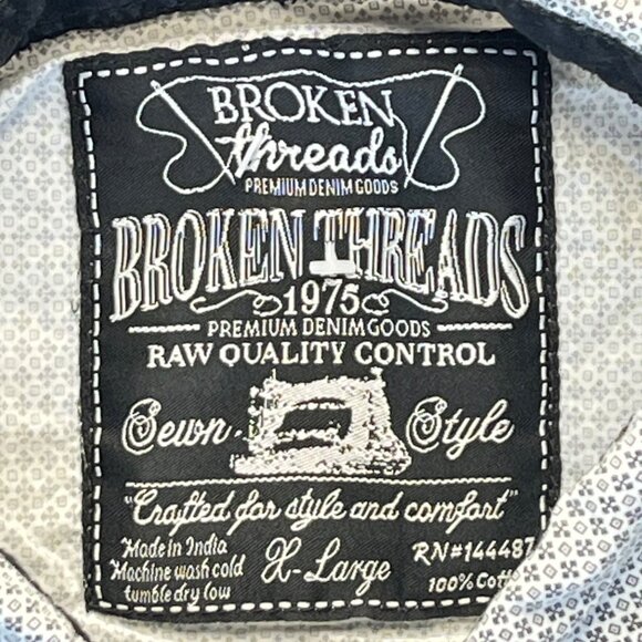 Broken Threads Mens Short Sleeve Button-Up Shirt XL - Picture 2 of 6